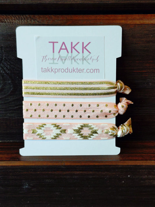 Elastiske hårstrikk i 3-pakning.