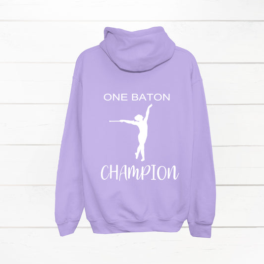 Hettegenser "One Baton Champion" trykk på ryggen