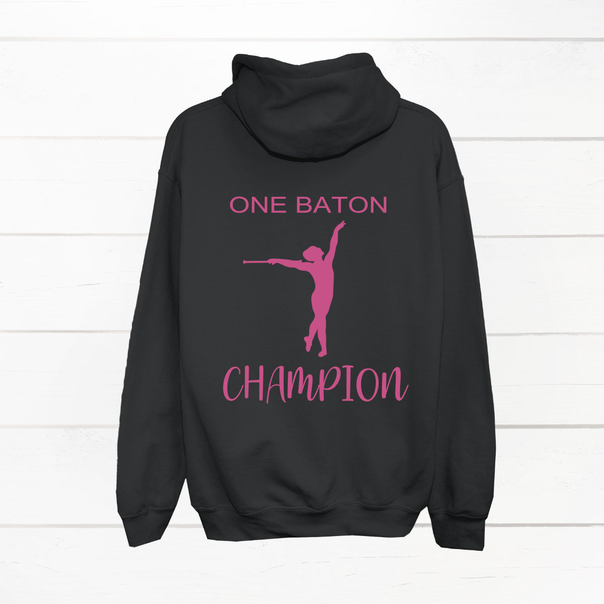 Hettegenser "One Baton Champion" trykk på ryggen
