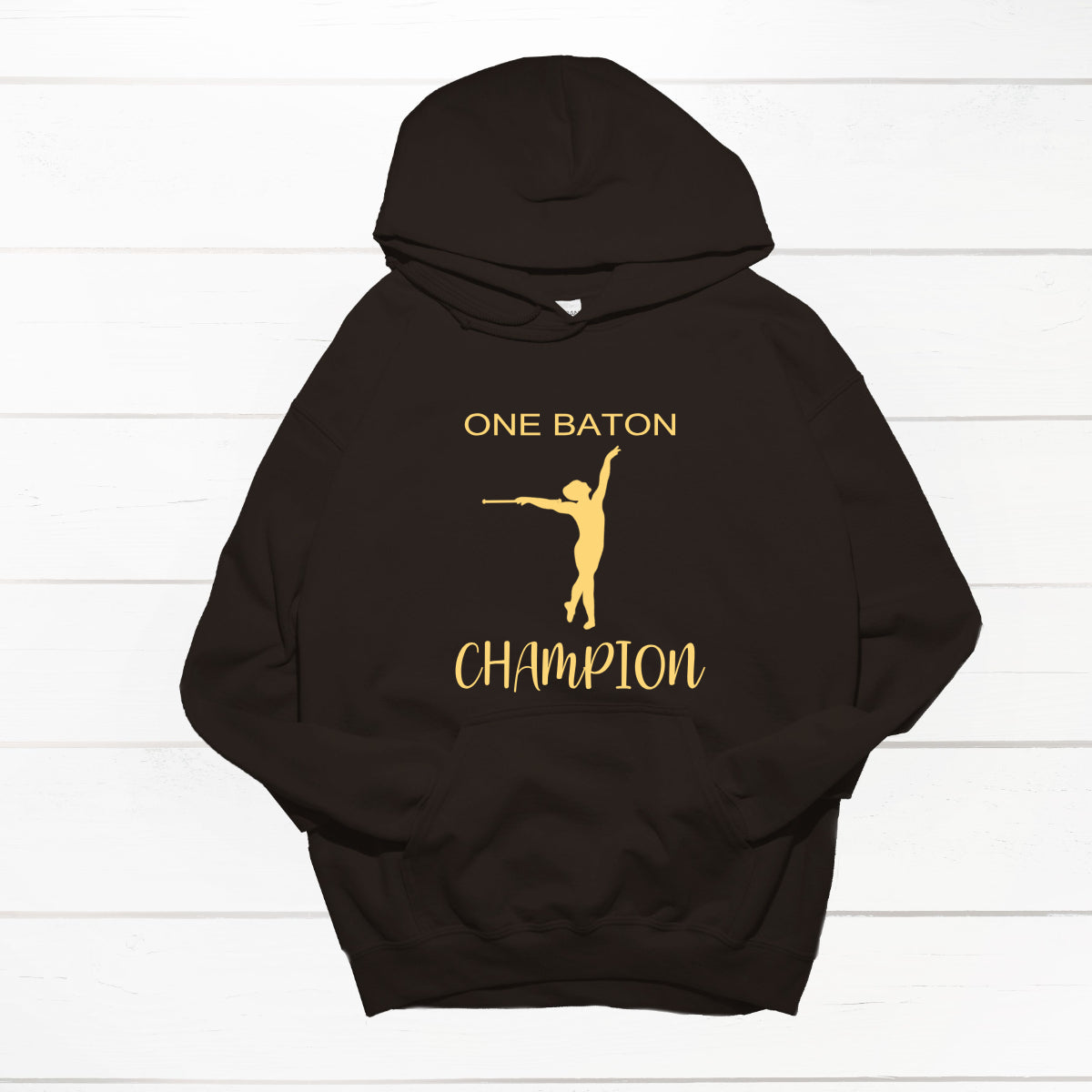 Hettegenser "One Baton Champion" trykk foran