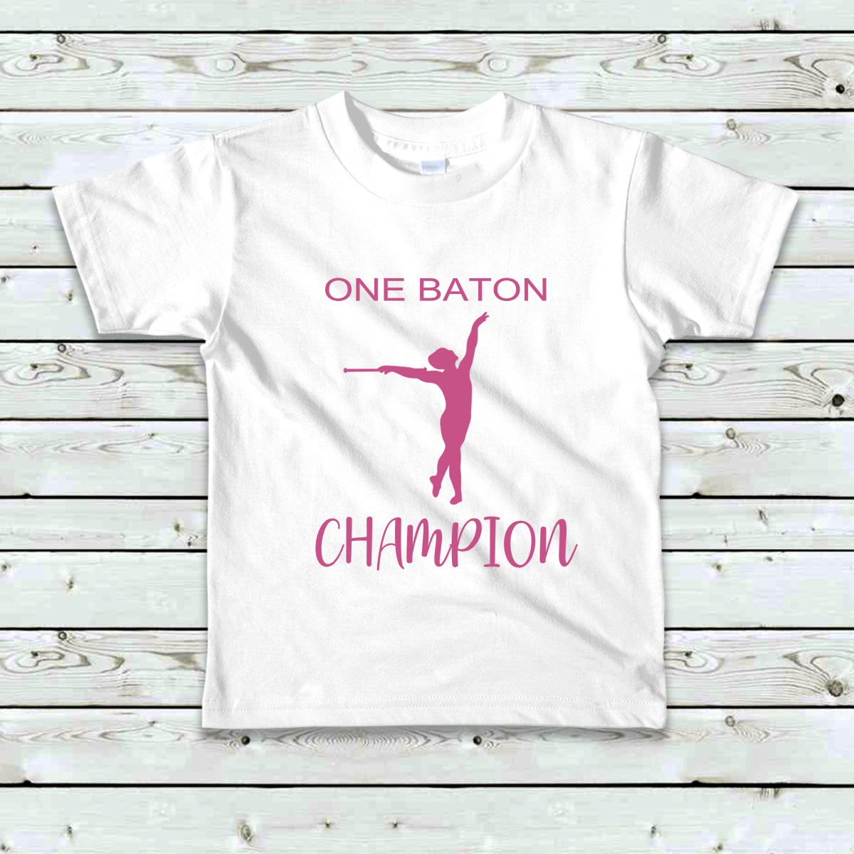 Barnestørrelser T-skjorte "One Baton Champion"
