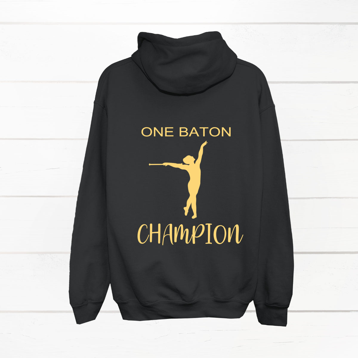 Hettegenser "One Baton Champion" trykk på ryggen