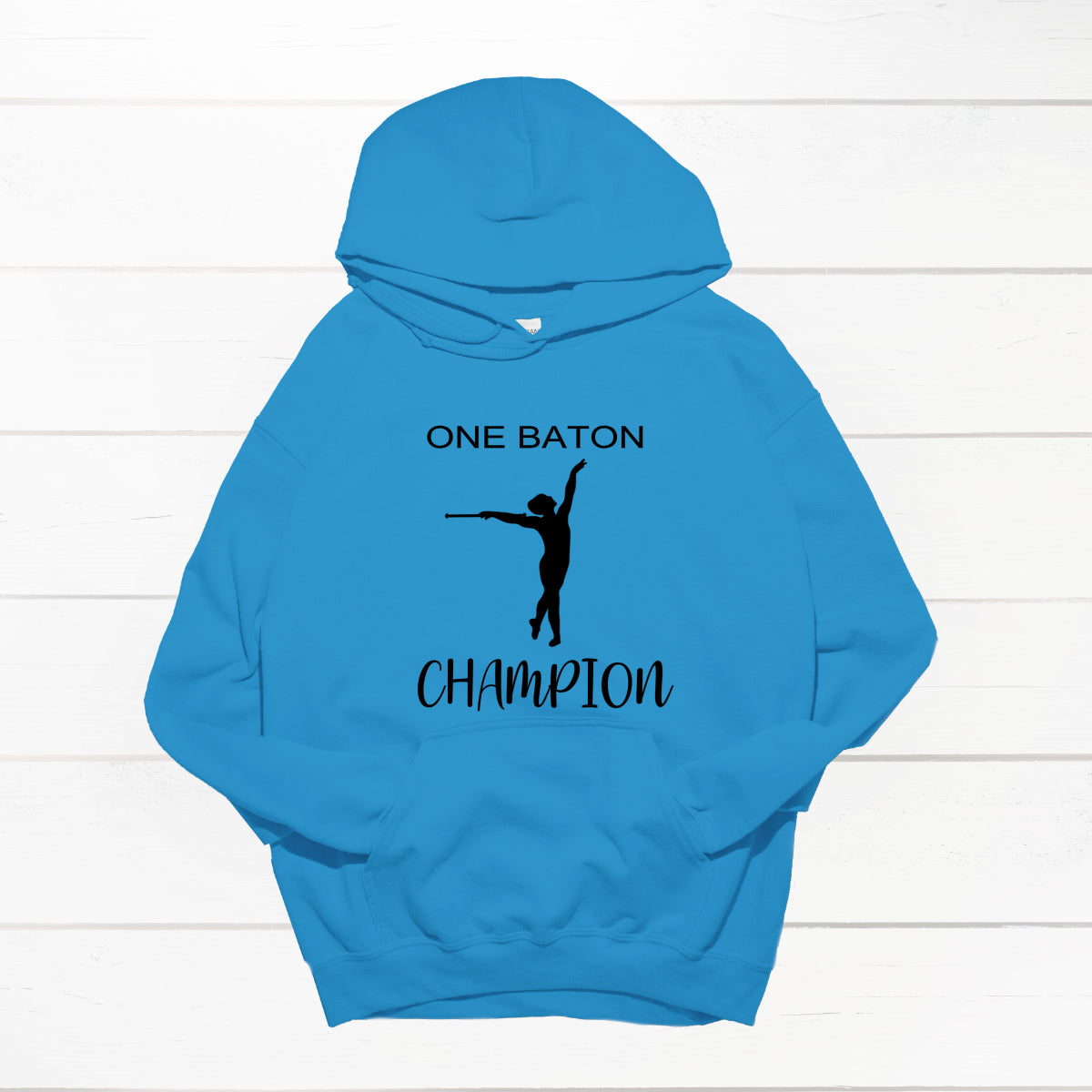 Hettegenser "One Baton Champion" trykk foran