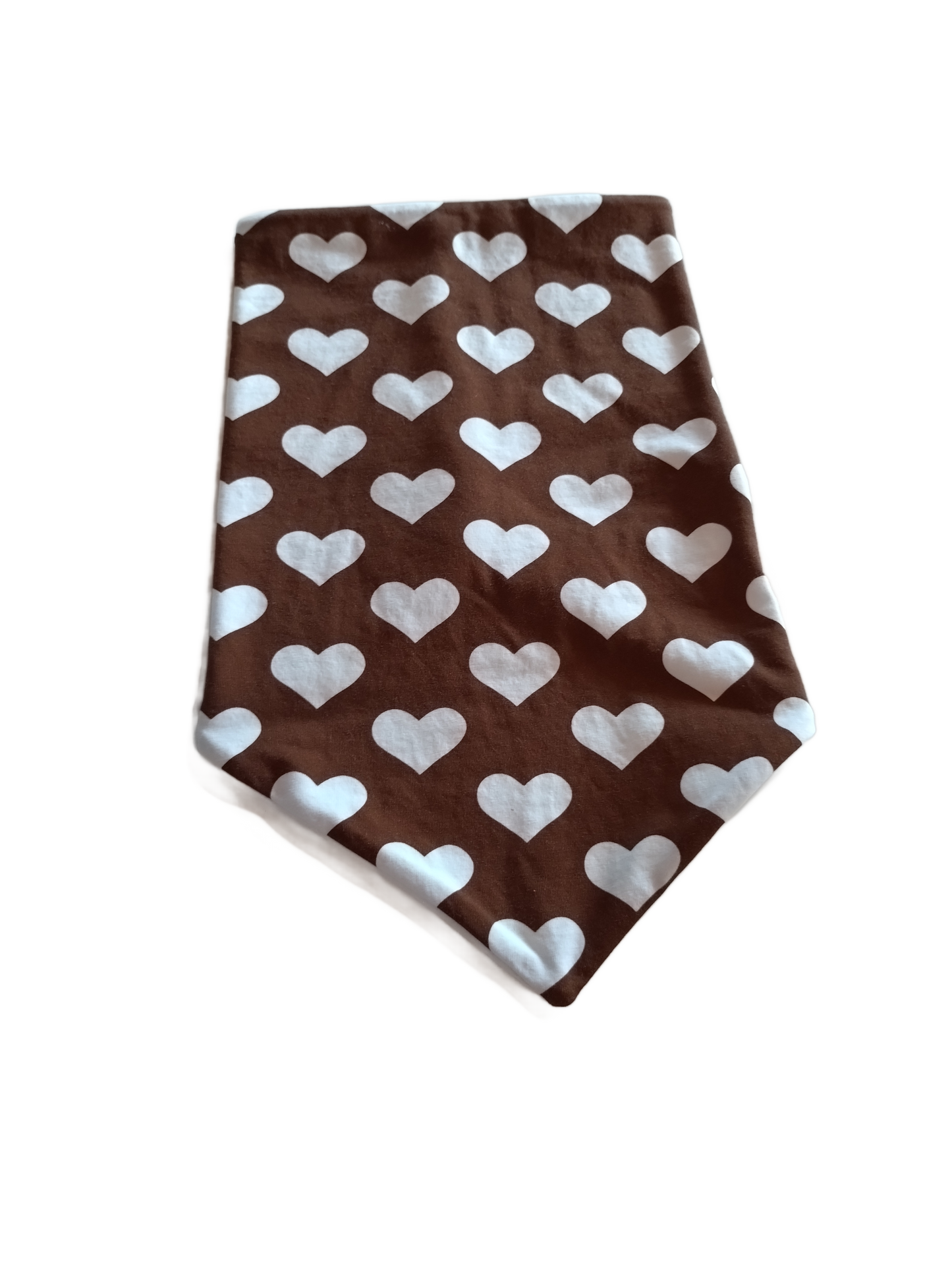 Pepperkakehjerte-halsbuff med hvitt fleecefor. Størrelse 104-140 (4-10 år)